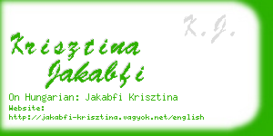 krisztina jakabfi business card